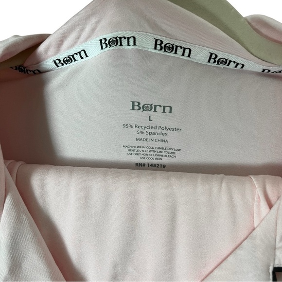 Born Pink Black Trim Size Large 2 Piece Pajama Short Sleeve Pants Set - Picture 8 of 9